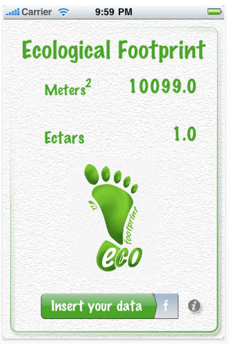 Ecological footprint app