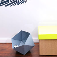 Karton geometrisch model