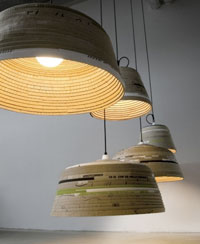 Karton recycle lampenkap