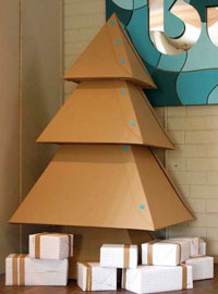Kartonnen kerstboom diy