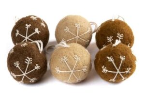 Kerstballen 6 Stuks Fairtrade