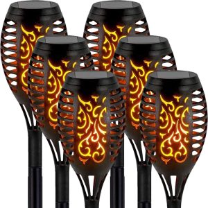 Led whitelabel solar tuinfakkel set van