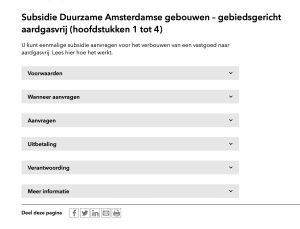 Aaardgasvrij subsidie amsterdam